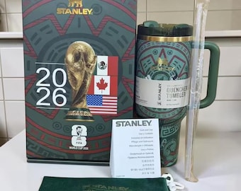 Stanley Fifa World Cup 2026 tumbler, Portable Tumbler Gift Set,Soccer Fan Collector Drinkware