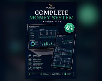 Komplettes Finanzsystem-Paket, Budgetplaner, Schuldenrückzahlungs-Tracker (Google Sheets)