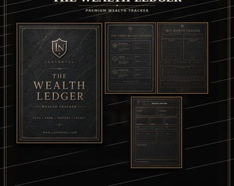 Wealth Planner Printable PDF | Net Worth, Cash Flow & Financial Goal Tracker | A4 + US Letter