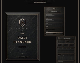 Daily Discipline Planner Printable PDF | Habit Tracker & Productivity Workbook | A4 + US Letter