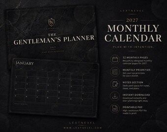 Calendario mensual 2027