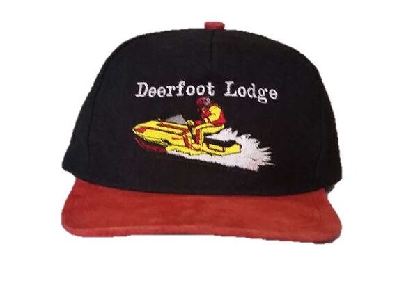 Vintage Deerfoot Lodge - Snowmobile snapback snap… - image 1