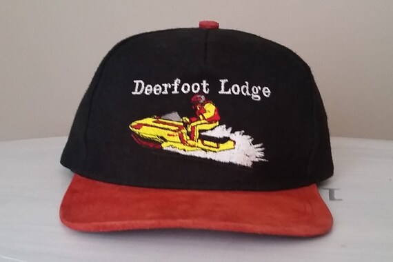 Vintage Deerfoot Lodge - Snowmobile snapback snap… - image 2