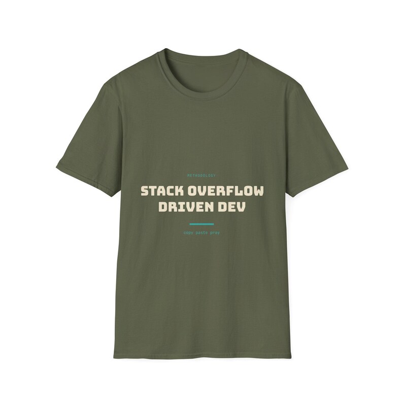 Stack Overflow Driven Development | T-shirt | IT-humor Sysadmin bild 3
