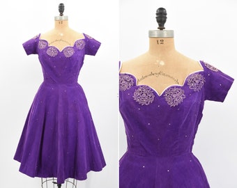 1950s Orchid Delivery dress