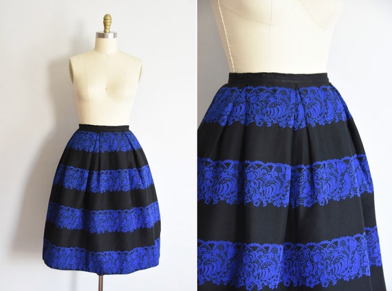 1950s Autumn Blues skirt