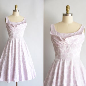 1950s Soft Spoken dress / vintage 50s cocktail dress / Gigi Young floral dress image 1