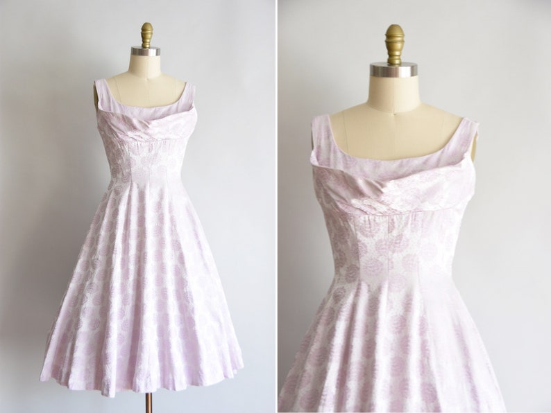 1950s Soft Spoken dress / vintage 50s cocktail dress / Gigi Young floral dress image 1