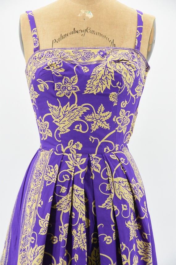 1950s Carolyn Schnurer batik dress - image 4