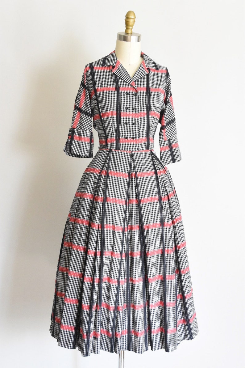 1950s Mad Plaid dress image 4