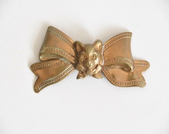 1940s Kitty's Bow brooch