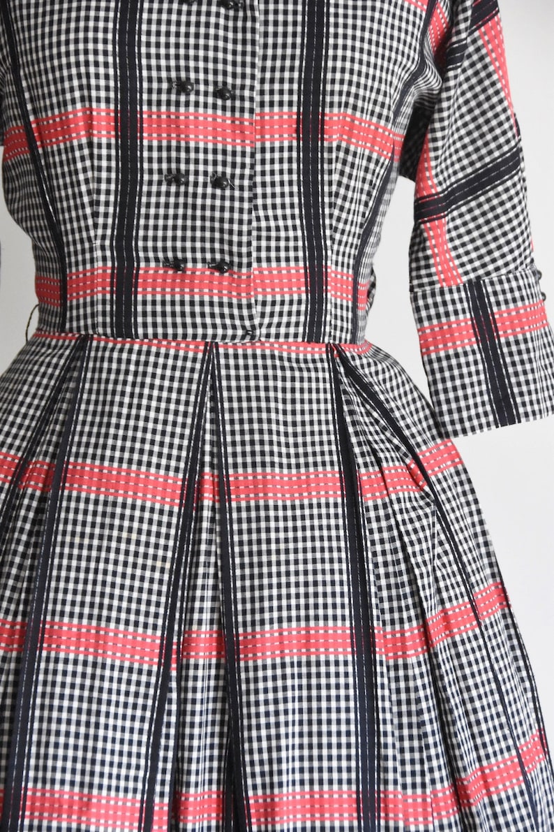 1950s Mad Plaid dress image 6