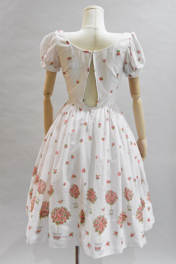 1950s Rose Tree dress - image 7