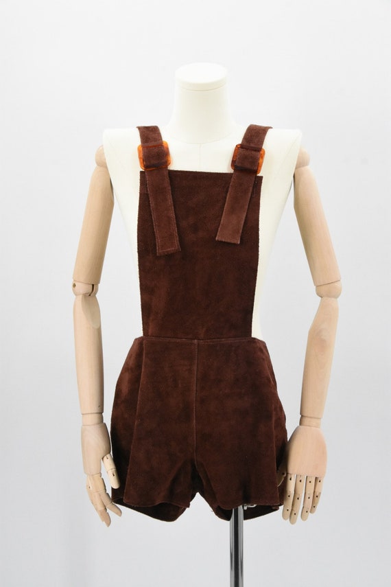 1960s Suede Bib Overalls - image 7