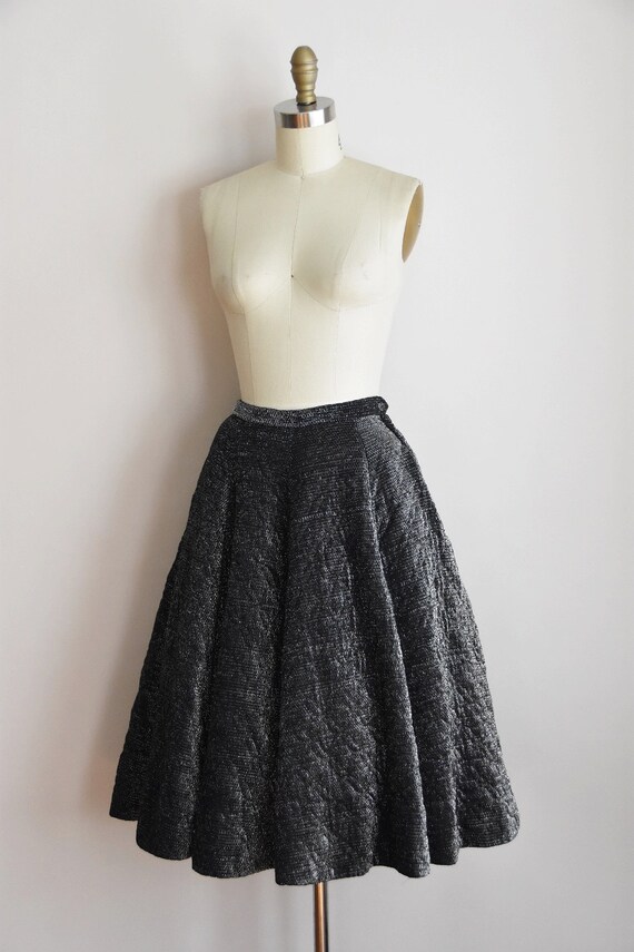 50s Moonlight Glimmer skirt / vintage 1950s lurex… - image 2