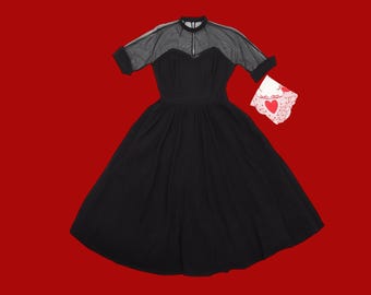 LT 1940s Subtle Love rayon dress