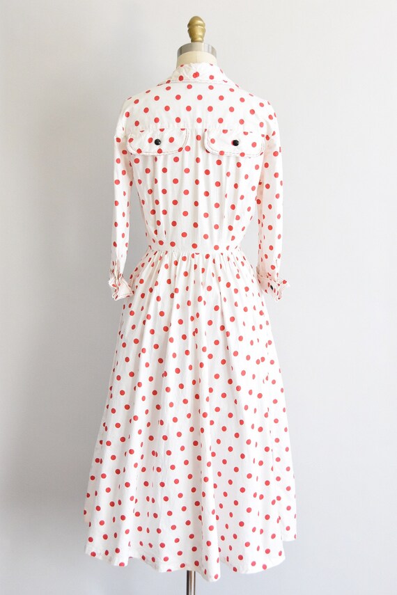 1950s Polkamania dress/ vintage 50s cotton daydre… - image 4