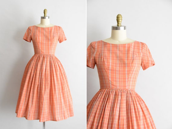 1950s Plaid Friday dress