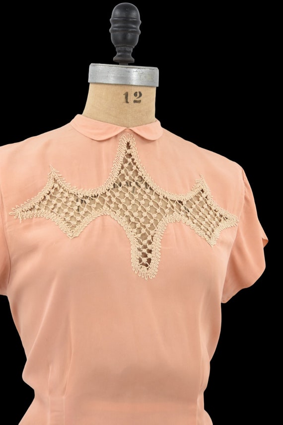 1940s Peach A Day blouse - image 5