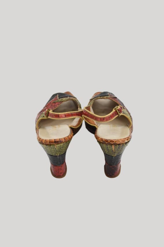 LT 1940s Scale Play color block wedge heels - image 9