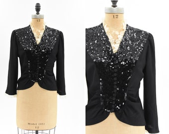 1940s Glisten In The Night blouse