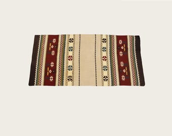 Vintage Southwestern Geometric Rug • 51" x 21" Accent Rug