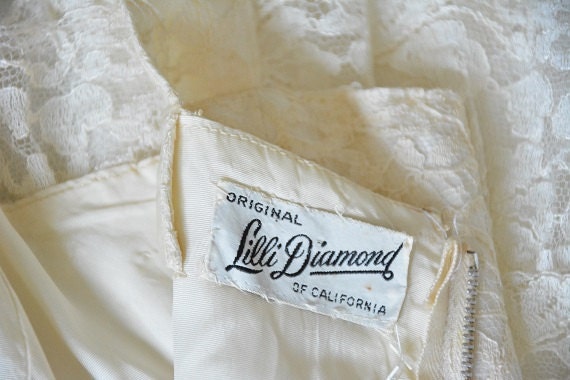 vintage 1950s bridal dress/ 50s Lilli Diamond wed… - image 3