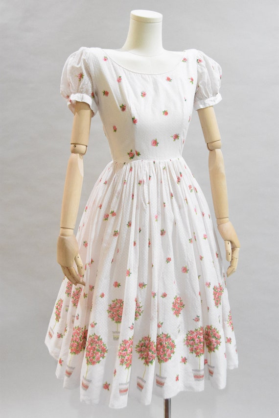 1950s Rose Tree dress - image 6
