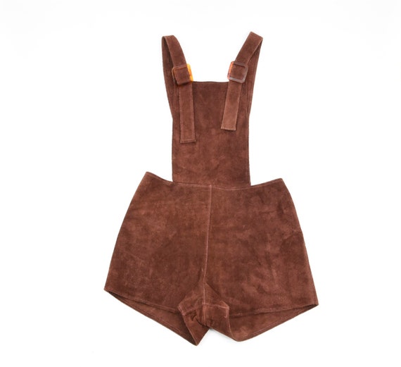 1960s Suede Bib Overalls - image 1