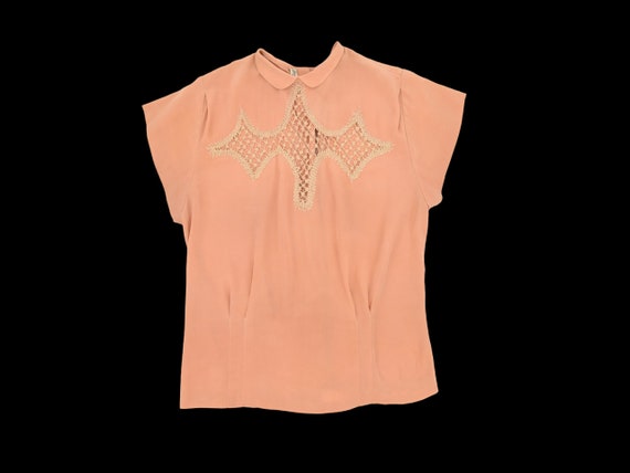1940s Peach A Day blouse - image 2