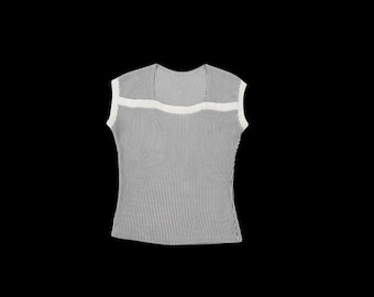 E 1960s Parallel Play nylon blend top