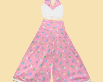 1930er Jahre Saltwater Sweetie Strandpyjama / Loungewearset im 30er Jahre Stil