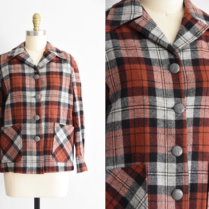 Lumber Lassie-jacka från 1950-talet / rutig jacka från 50-talet / Driftwood Casual jacka i 49-talsstil