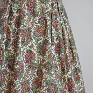 50s Paisley Faye dress/ vintage 1950s cotton sundress/ vintage paisley cotton full skirt dress image 5