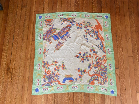 1920s/1930s pongee scarf