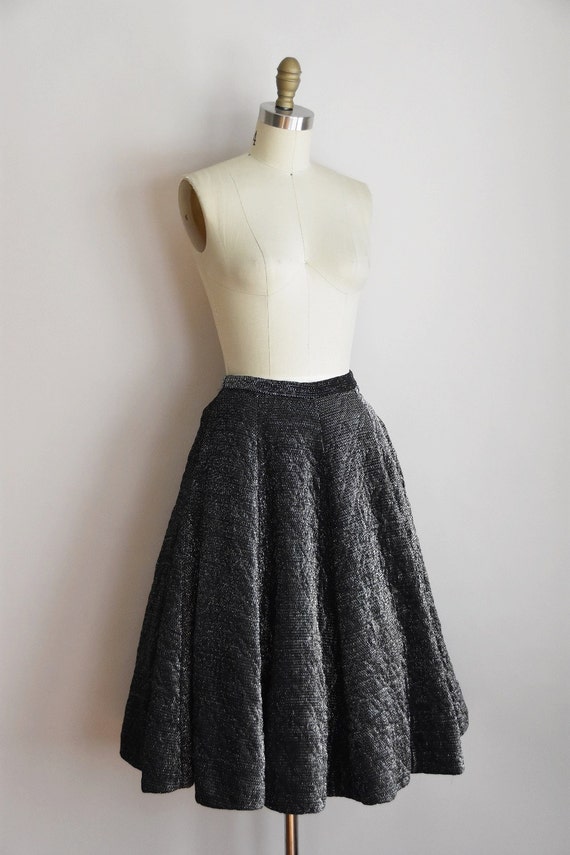 50s Moonlight Glimmer skirt / vintage 1950s lurex… - image 3