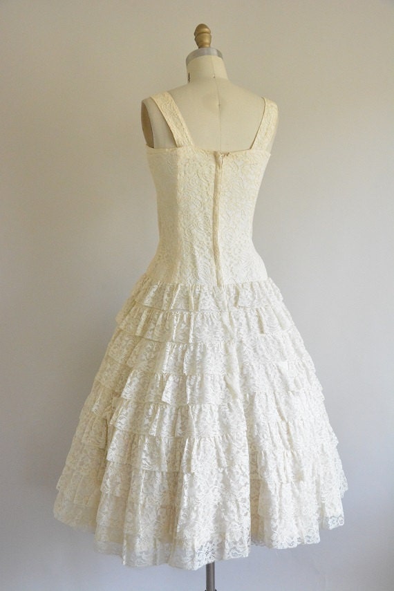 vintage 1950s bridal dress/ 50s Lilli Diamond wed… - image 5
