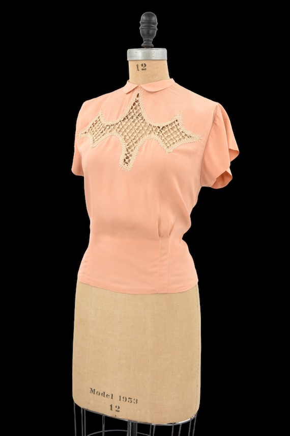 1940s Peach A Day blouse - image 7