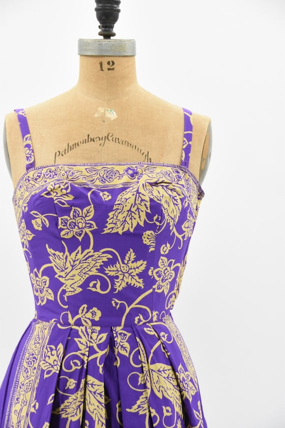 1950s Carolyn Schnurer batik dress - image 2