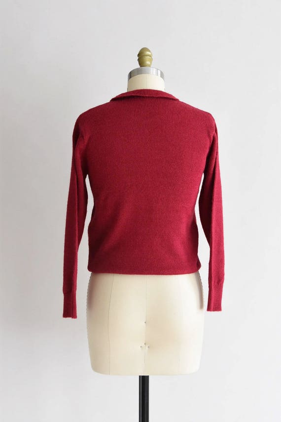 1950s Butterflies in Winter knit/ vintage 50s kni… - image 6