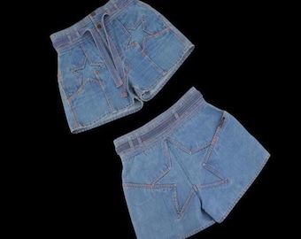 STAR 1970s N&#39;est Ce Pas denim shorts