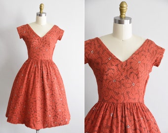 1950s Pumkin Diamond dress