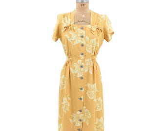 1940s Pressed Between Pages rayon dress