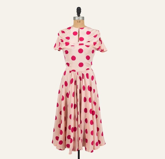 1940's silk dress 1940s She's Well Rounded Silk Dress