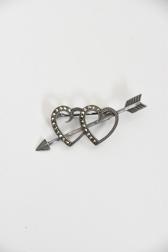 1930s Two Of Hearts brooch