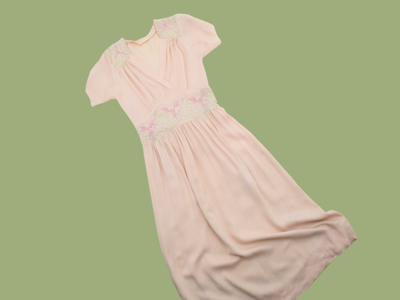 1930s Soft Hearts Club dress