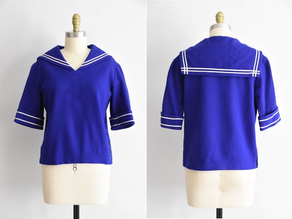 1950s Sailor Geri top / vintage 50s sailor top / n