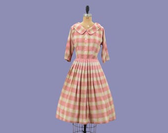 1950s Blush Of Spring cotton dress