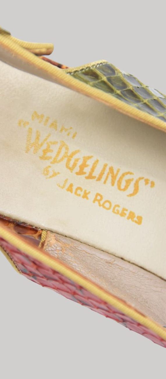 LT 1940s Scale Play color block wedge heels - image 7