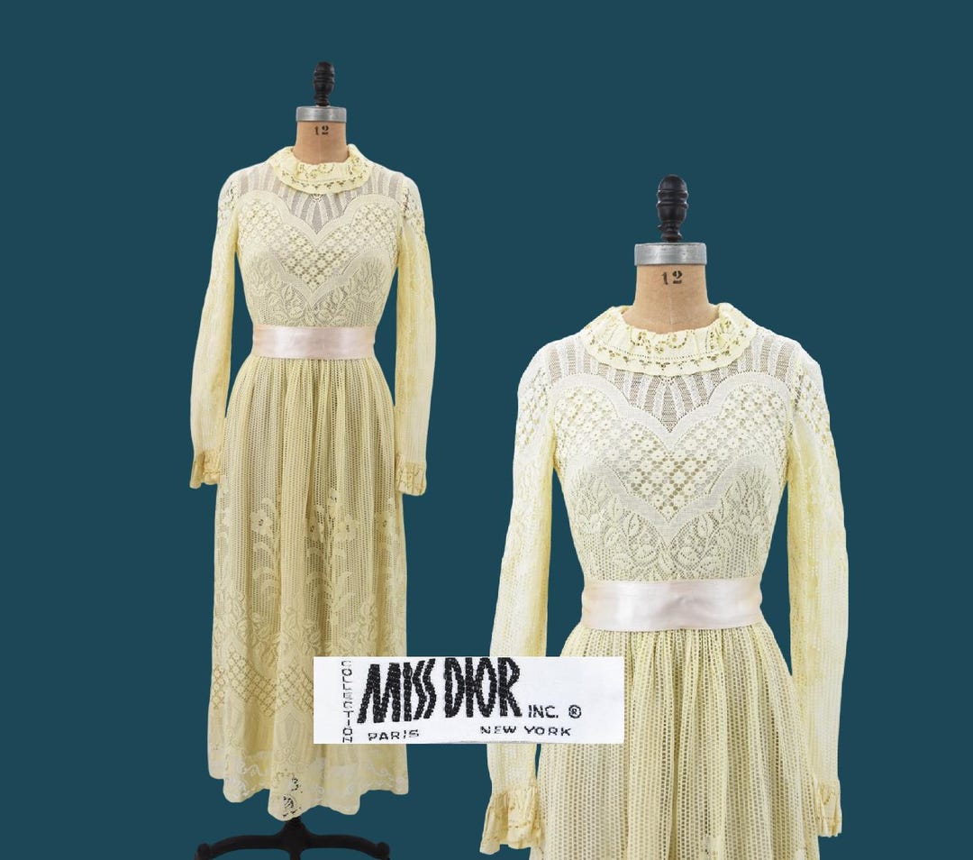 Abito in pizzo a rete Miss Dior LT anni '60 Catch Me In Heaven